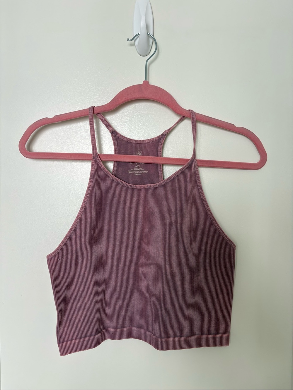 Altar’d State Revival Ribbed Cropped Tank Top in Mauve